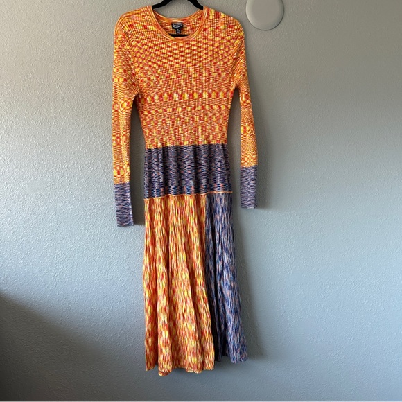 Scoop Dresses & Skirts - Colorful Knit Long Sleeve Dress